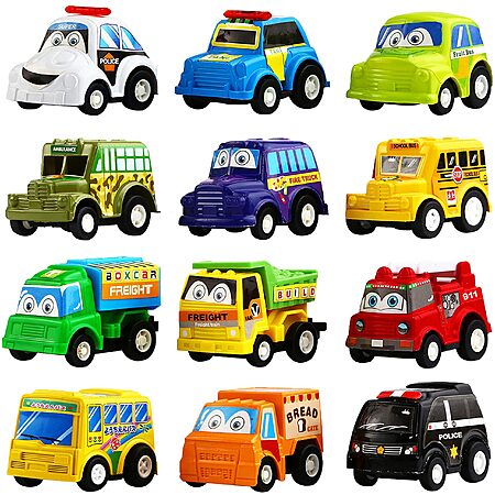 12-Pack Funcorn Pull Back Mini Vehicle Set $5.99 + Free Shipping w/ Prime or on $35+