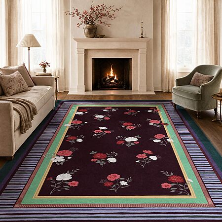 8'x10' GarveeHome Soft Low Pile Floral Area Rugs for Living Room $21.99 + Free Shipping w/ Prime or on $35+