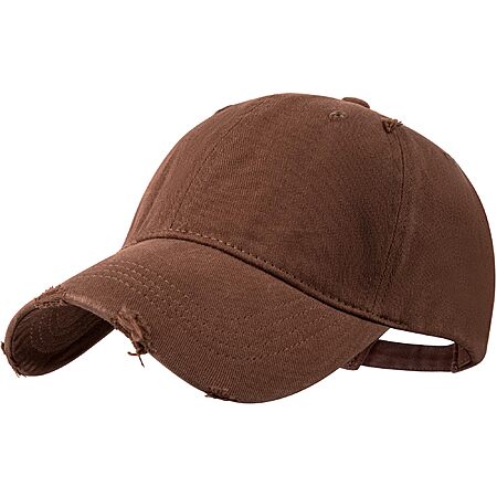 spxkd Men's & Women's Vintage Distressed Baseball Cap (Red-Brown) $2.49 + Free Shipping w/ Prime or on $35+