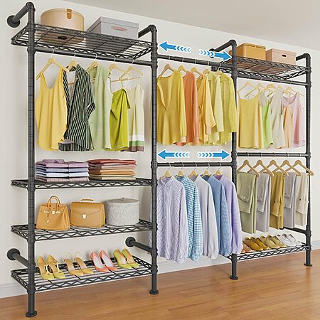 Timate F3 Expandable Wall Mounted Heavy Duty Clothes Rack $79.79 + Free ...
