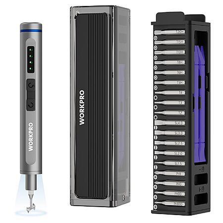 36-Pc WORKPRO Mini Electric Screwdriver Set $20 + Free S&H