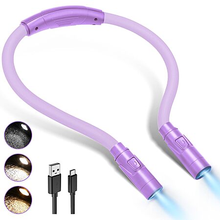LUXJET Bendable Neck Reading Light w/ 3-Lighting Modes $8