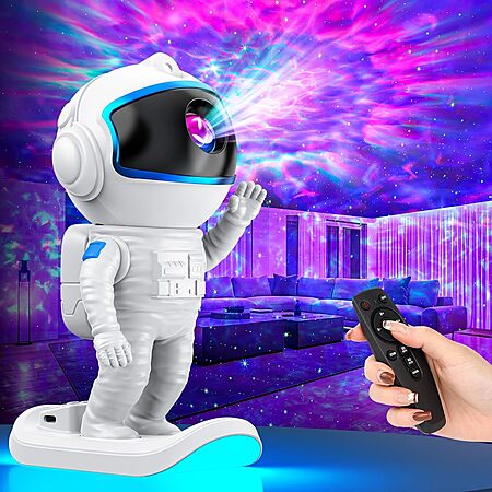 Stbands Astronaut Galaxy Star Projector Night Light w/ Remote & 17 Modes $10