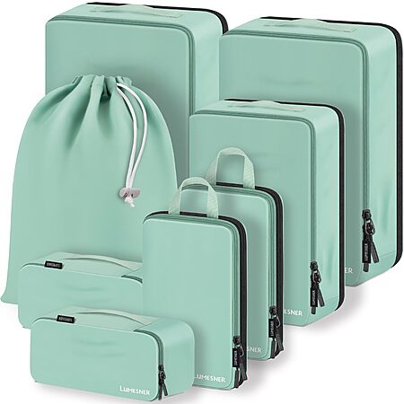 8-Pk Lumesner Travel Compression Packing Cubes (Various Colors) $13.60