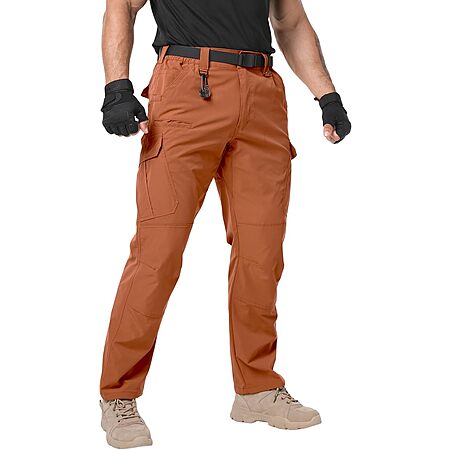 Arunlluta Men's Ripstop 9-Pocket Tactical Cargo Pants (Brown) $19.80