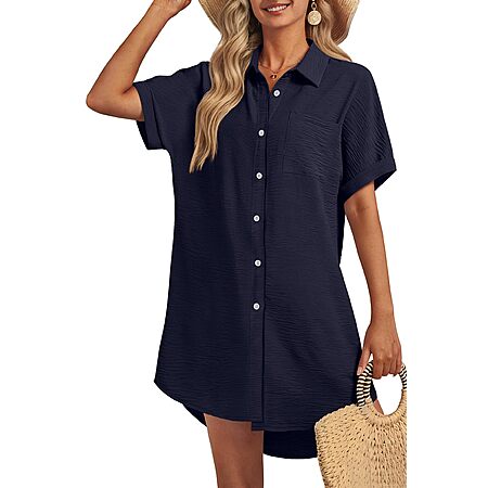 GKBK Women's Button Down Bathing Suit Cover Up Beachwear (Various) $7.80