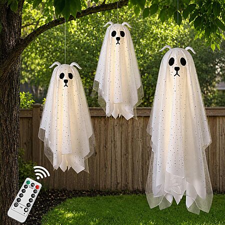 3-Pack Zesua Halloween LED Dog Ghost Hanging Decor $12.99 + Free Shipping w/ Prime or on $35+
