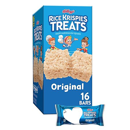 16-Count Rice Krispies Treats Marshmallow Snack Bars (Original) 2 for ...