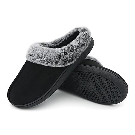 Jerzmy Women's Fuzzy House Slippers (Black or Brown) from