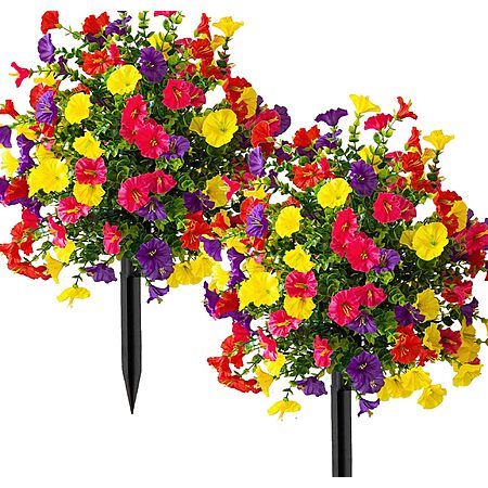 2-Pack 20" HAIDOLIANG Artificial Topiary Bushes w/ Ground Spikes $14.99 + Free Shipping w/ Prime or on $35+