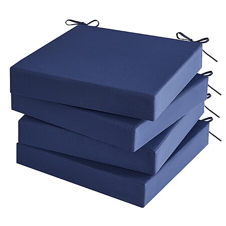 4-Pk 19" SurChic Outdoor Patio Chair Cushions (Navy Blue) $20 + Free S&H
