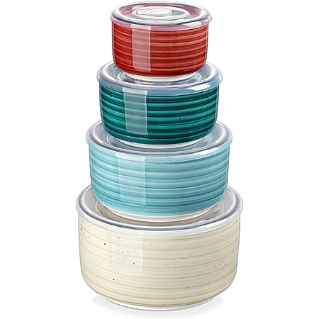 4-Pack vancasso 60/36/20/10-Oz Ceramic Serving Bowls w/ Lids $23.39 + Free Shipping w/ Prime or on $35+