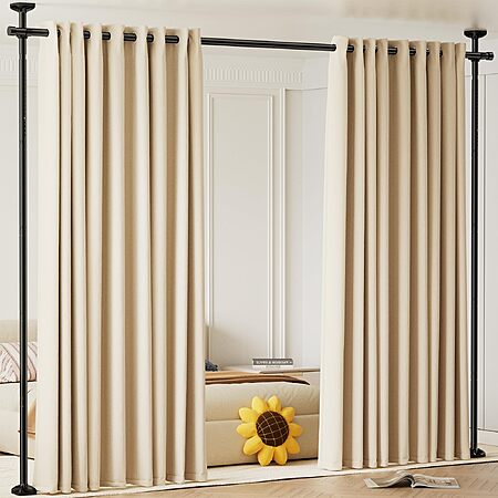 28"-70" Bonpally No Drilling Room Separator Adjustable Curtain Rods $16.49 + Free Shipping w/ Prime or on $35+