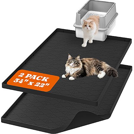 2-Pack 34"x22" Pawtners Non-Slip Waterproof Silicone Cat Litter Mat $19.99 + Free Shipping w/ Prime or on $35+