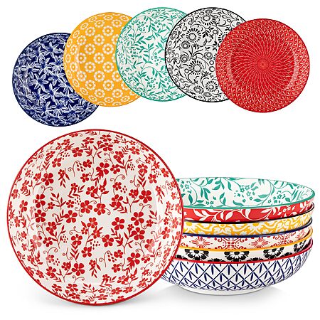 6-Pack 40-Oz vancasso 8.5" Porcelain Shallow SELENE Pasta Bowls $25.29 + Free Shipping w/ Prime or on $35+