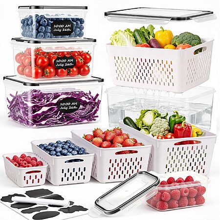 5-Pack Freshmage Large Fruit storage Containers w/ Removable Colander $11.99 + Free Shipping w/ Prime or on $35+