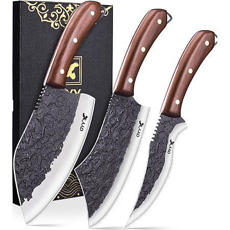 3-Piece OYY Hand Forged Butcher Knife Set $24.98 + Free Shipping w/ Prime or on $35+