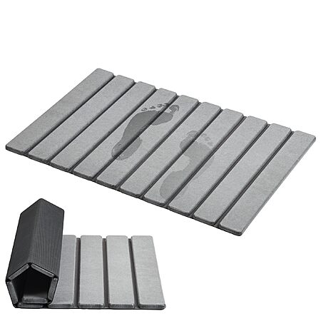 23.6" x 15.5" AWW Foldable Stone Bath Mat (Grey) $14.99 + Free Shipping w/ Prime or on $35+