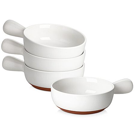 [Prime] 4-Pack 23-Oz MALACASA French Onion Soup Bowls W/ Handles $17.57 + Free Shipping