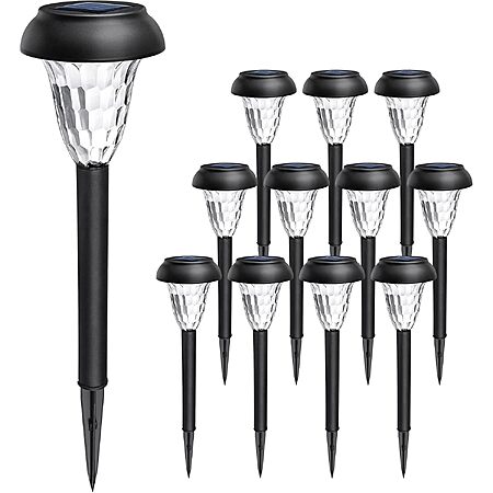 [Prime] GIGALUMI 12-Pack Outdoor Solar Lights Waterproof (Cool White) $16.49 + Free Shipping