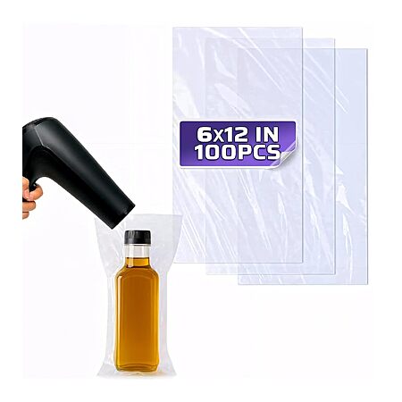 [Prime] 100-Count PalaYou 6"x12" Clear PVC Heat Shrink Wrap Bags $6.80 w/ S&S + Free Shipping