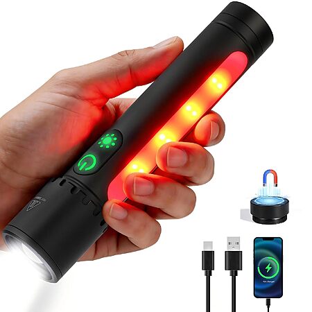 Rechargeable EDC Flashlight w/ COB Side Light, Magnetic Base $11.99 + Free Shipping w/ Prime or on $35+