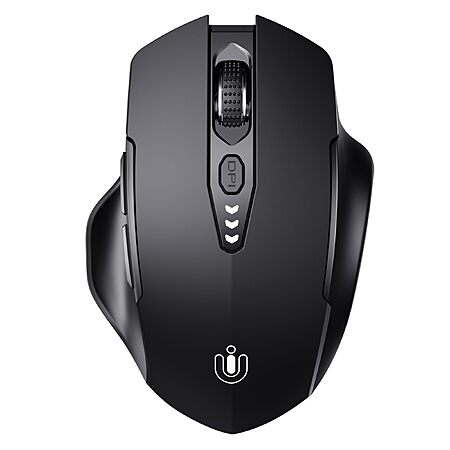 Uineer Ergonomic Rechargeable Bluetooth/2.4GHz Wireless Mouse with Battery Level Display