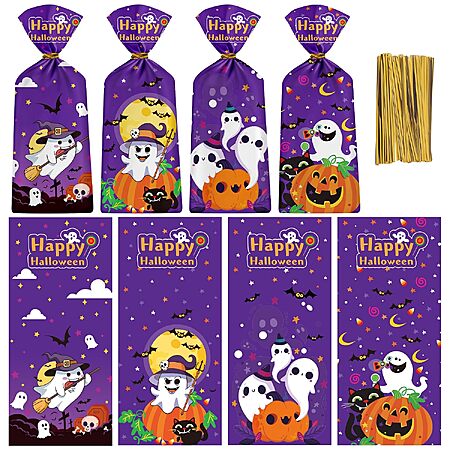 60-Count PADELO Halloween Treat Candy Bags w/ Twist Ties (4 Styles) $3.99 + Free Shipping w/ Prime or on $35+
