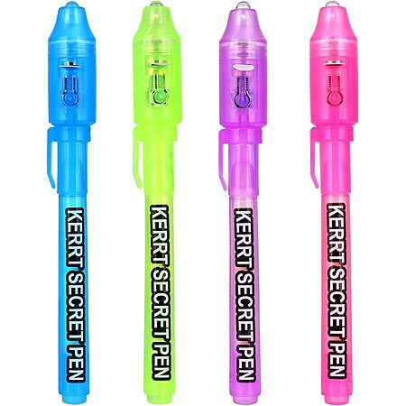 4-Count KERRT Invisible Ink Pen with UV Light Secret Message Pen for Kids $4.19 + Free Shipping w/ Prime or on $35+