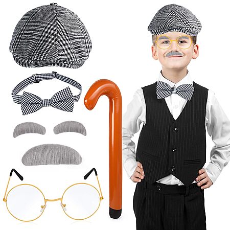 5-Piece Yewong Kids Old Man Grandpa Costume Accessories Set (3 Options) $6 + Free Shipping w/ Prime or on $35+