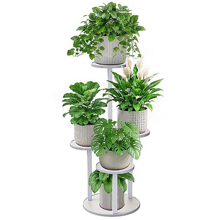 32" HETTHI 5-Tier Corner Plant Stand (White) $9.99 + Free Shipping w/ Prime or on $35+