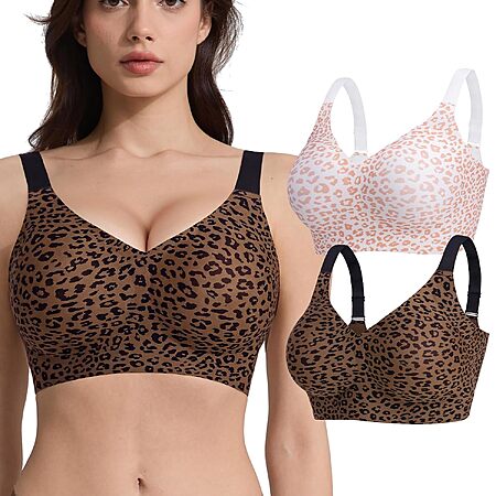 2-Pack Jasmolly Women's Wireless Full Coverage Bralette $12.49 + Free Shipping w/ Prime or on $35+