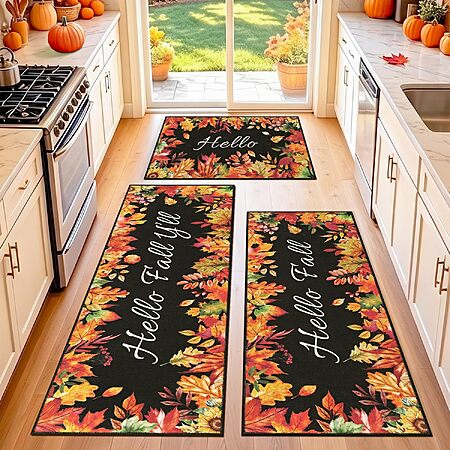3-Piece Pauwer Fall Harvest Kitchen Rug Set (20"x32"/20"x47"/20"x59") $17.99 + Free Shipping w/ Prime or on $35+