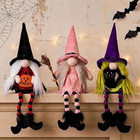 3-Count unanscre 19" Halloween Witch Gnomes Plush Doll Set $8.49 + Free Shipping w/ Prime or on $35+