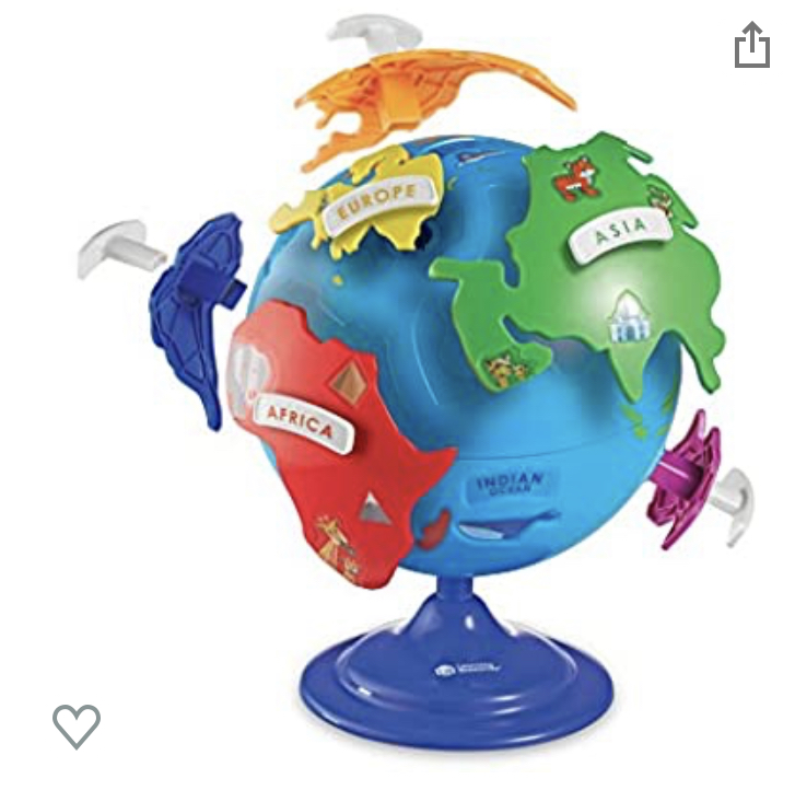 Amazon, Walmart and kohl’s have Learning Resources Puzzle Globe, 3D Geography Puzzle, Fine Motor, 14 Pieces, Ages 3+ for $27.99