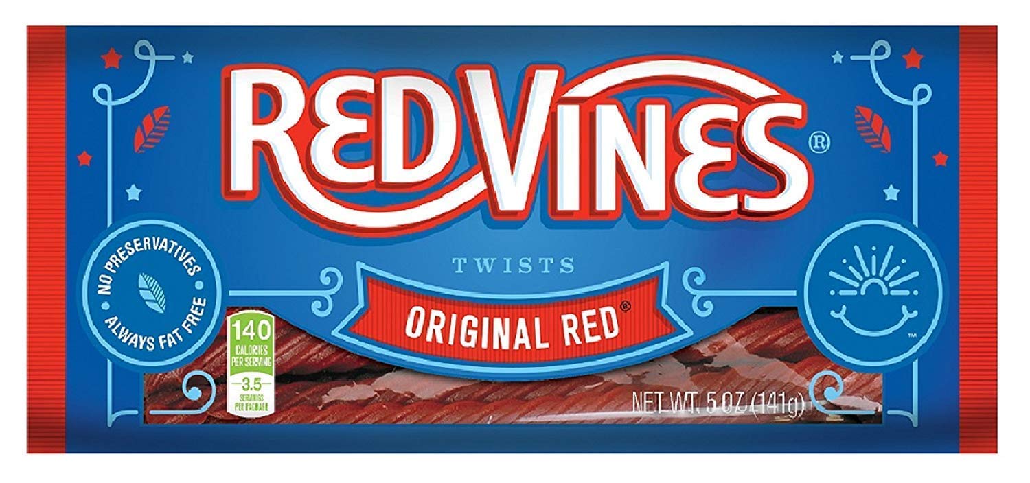 Red Vines Licorice, Original Red Flavor, 5oz Trays (12 Pack), Soft &amp; Chewy Candy $7.44