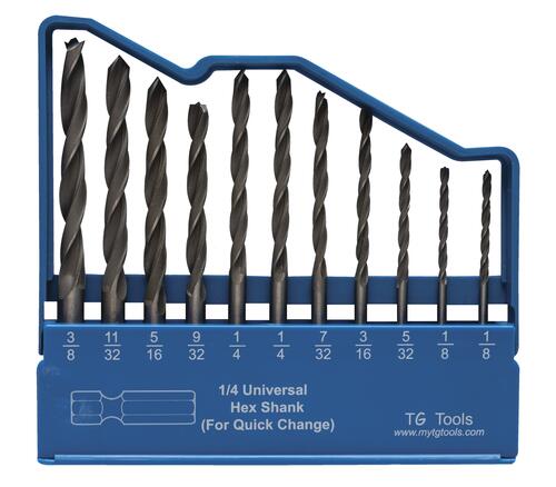 11 Piece Brad Point Drill Bit Set or 8 Piece Spade Drill Bit Set - $1.11 or Less @ Menards B&M