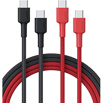 AUKEY USB C to USB C Cable 2-Pack, 60W Fast Charging Cable, 6.6 ft FSSS $6.99