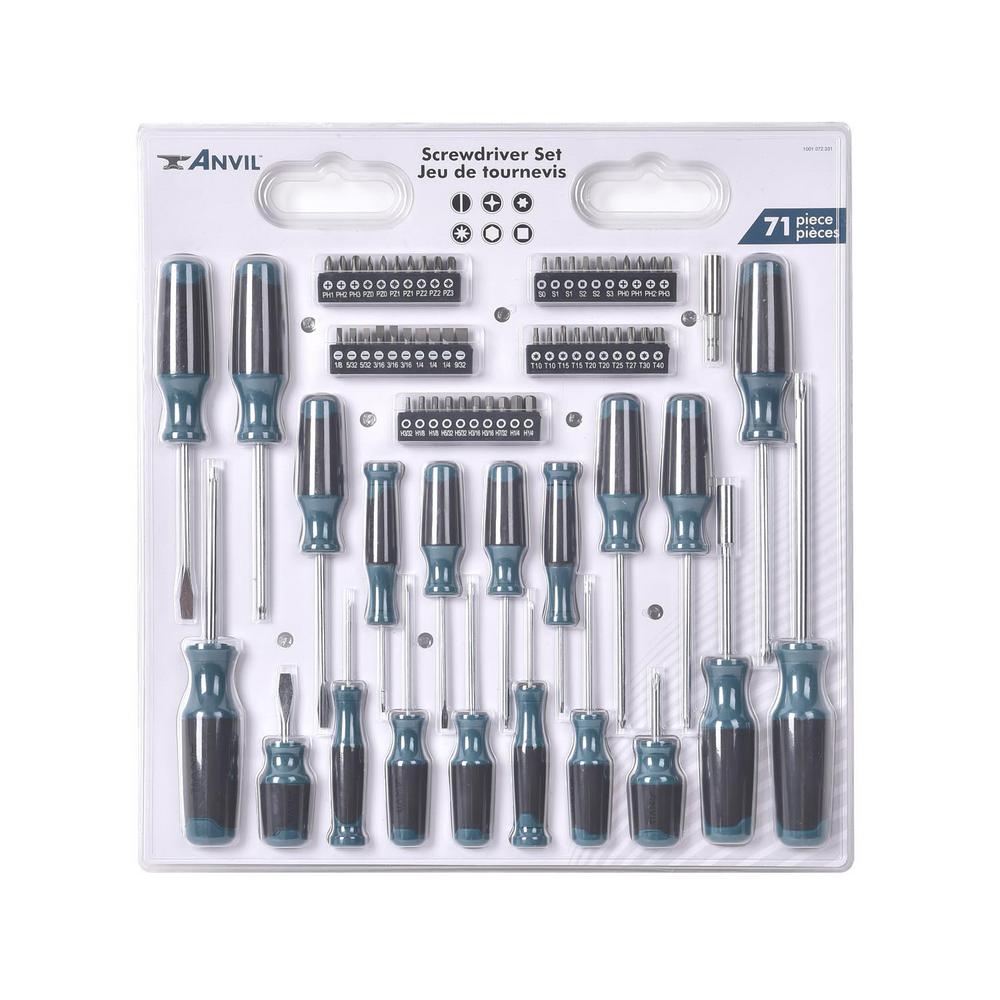 Anvil 71 Piece Screwdriver and Bit set $4.88 @ Home Depot B&M YMMV Clearance