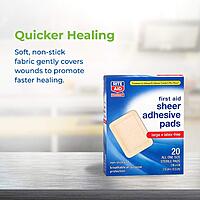 Rite Aid Sheer Adhesive Bandages with Sterile Non Stick Pad, 3" x 4" - 20 Count $1.60 Amazon