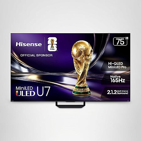 Hisense U7 Mini-LED ULED 4K UHD Best Premium Gaming Smart Google TV (2026) - $849.99 @ Amazon