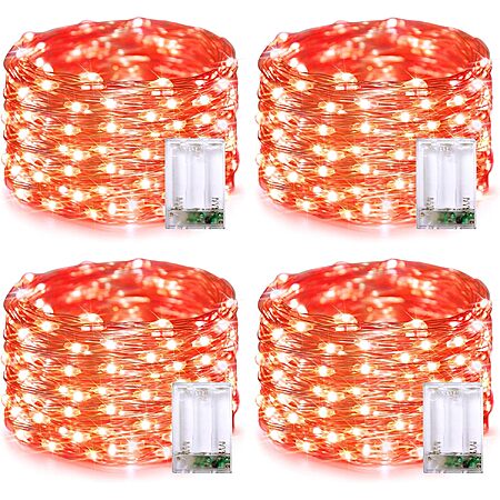 4-Pack Jmexsuss 50 LED Battery Operated Halloween Fairy Lights (Orange) - $9.99 @ Amazon