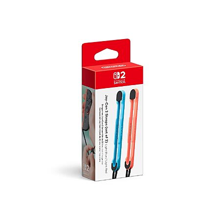 Official Nintendo Joy-Con 2 Straps (Light Blue/Red)