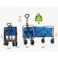 JHK Outdoor Collapsible Foldable Wagon Utility Cart (Blue Small) $28.78 + Free Shipping
