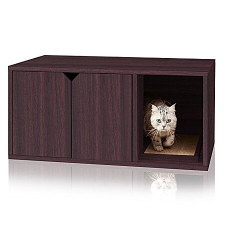 WAY BASICS 36-Inch Cat Litter Box Enclosure Pet House - Odor Control ...