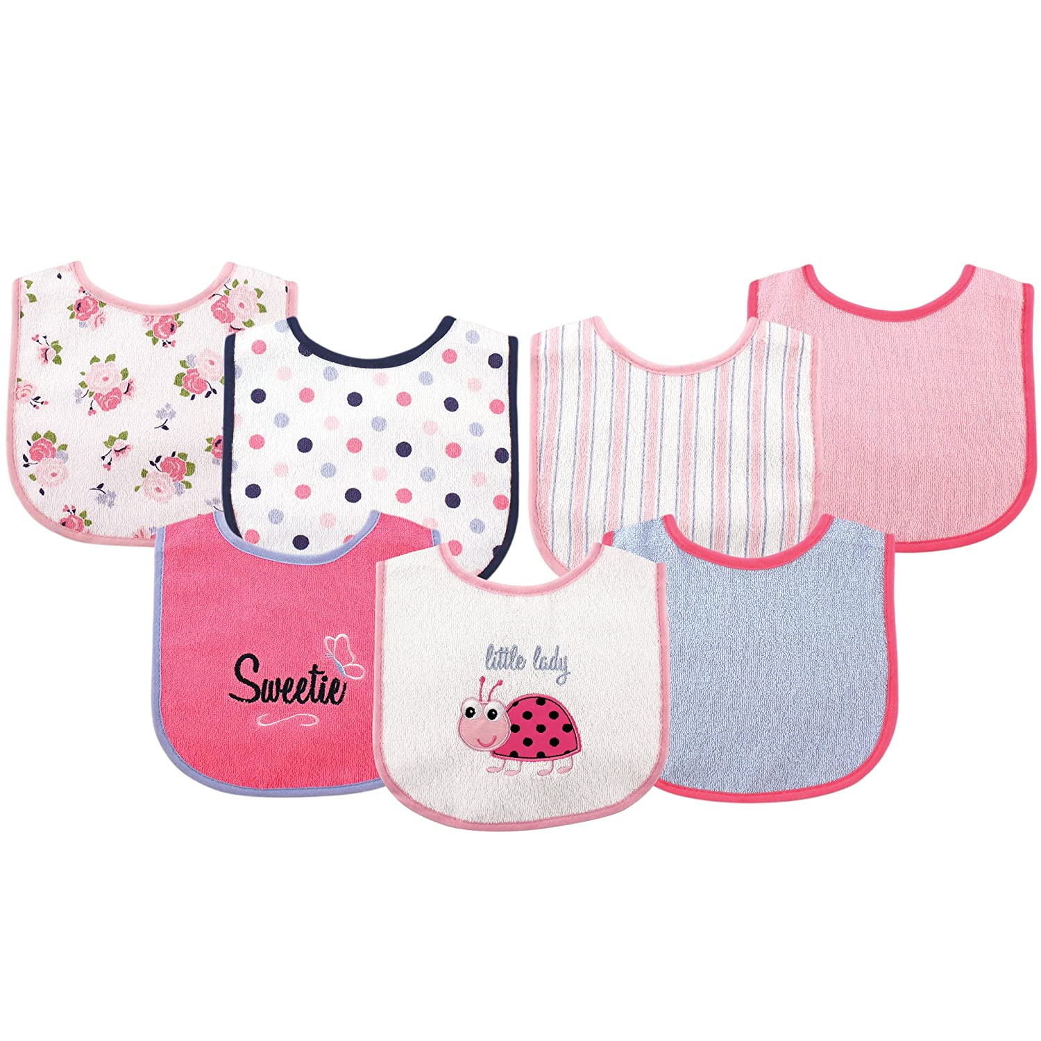 Luvable Friends 7-Pack Baby Drooler Bibs with Waterproof Backing, Ladybug $3 - FS w/ Prime