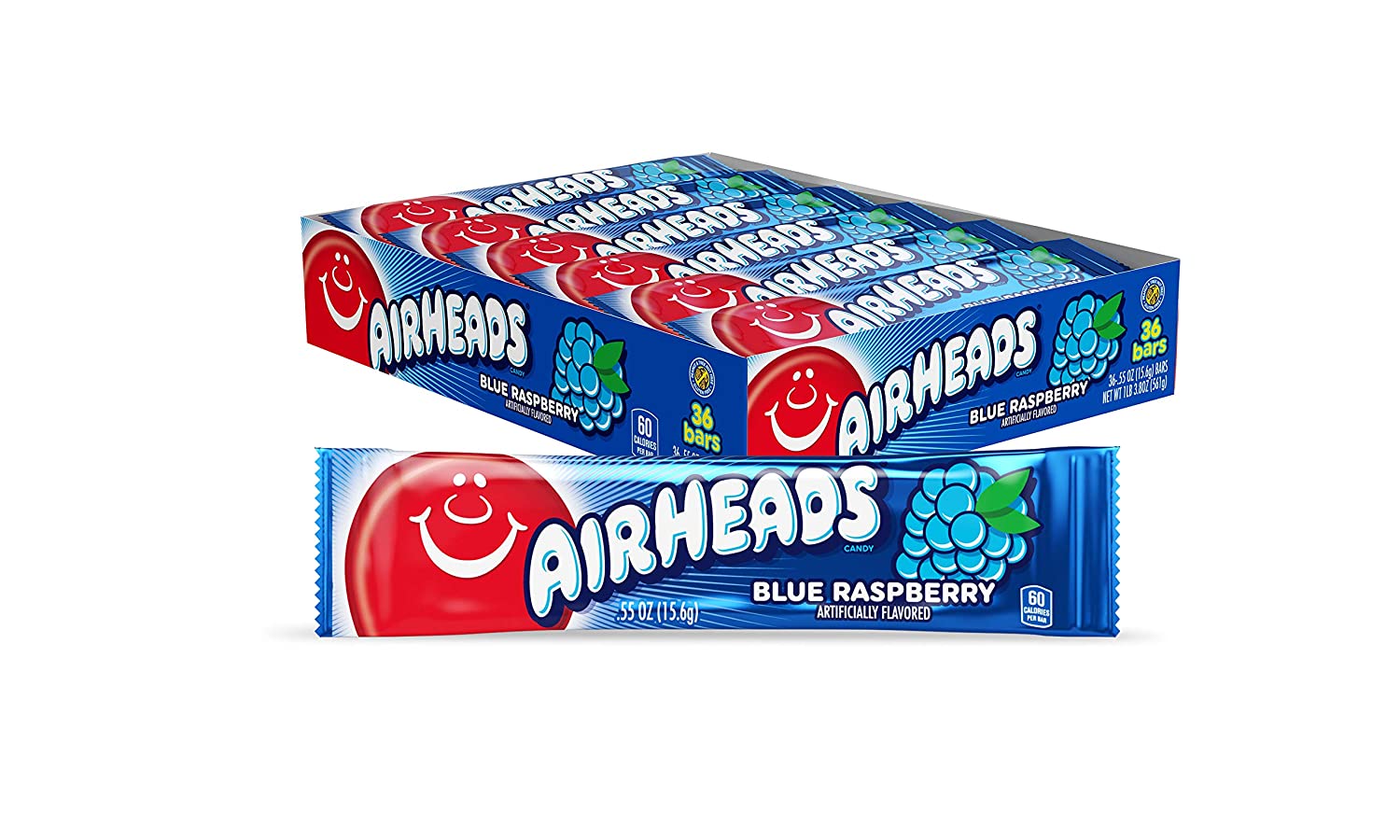 Airheads Candy, 0.55oz (Pack of 36): Blue Raspberry $5.26, Cherry $5.22 or less - FS w/ S&S