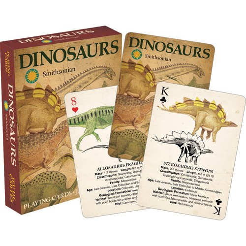 Aquarius Smithsonian Dinosaur Standard Poker Size Playing Cards $3.88 FS w/ Prime
