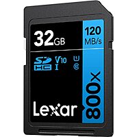 Amazon Prime Business Accounts: 50-Ct 32GB Lexar 800x UHS-I SDHC Memory Cards $24.50 + free s/h