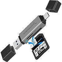 SABRENT USB 3.0 & USB Type-C OTG Memory Card Reader